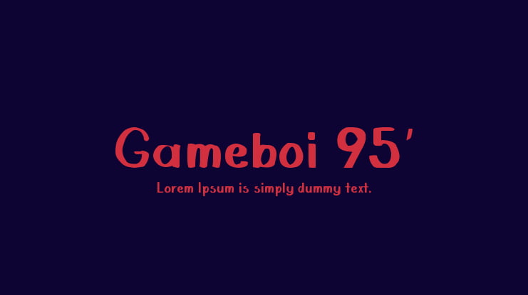 Gameboi 95' Font