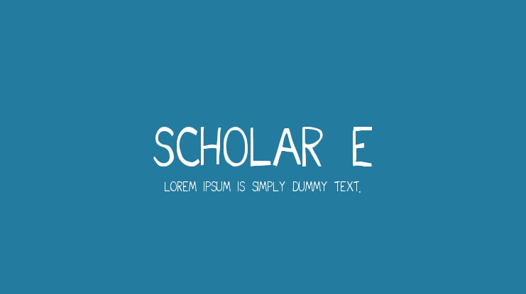 Scholar E Font