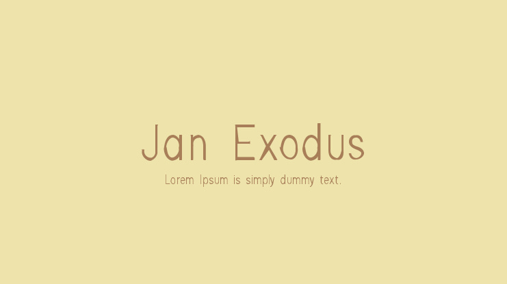 Jan Exodus Font