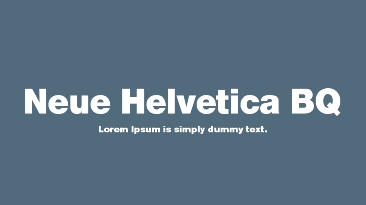 Neue Helvetica BQ Font Family