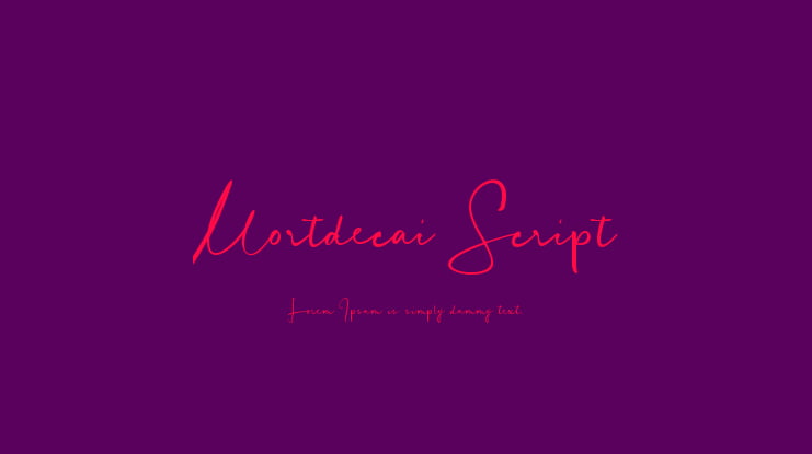 Mortdecai Script Font