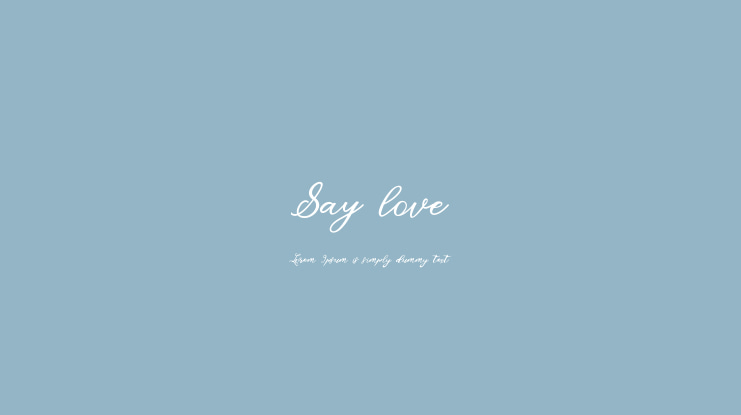 Say love Font