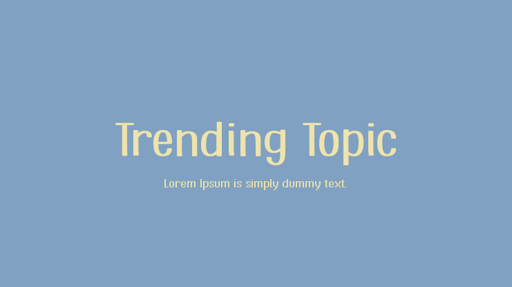 Trending Topic Font