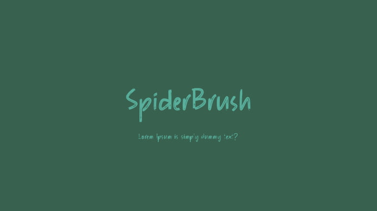 SpiderBrush Font