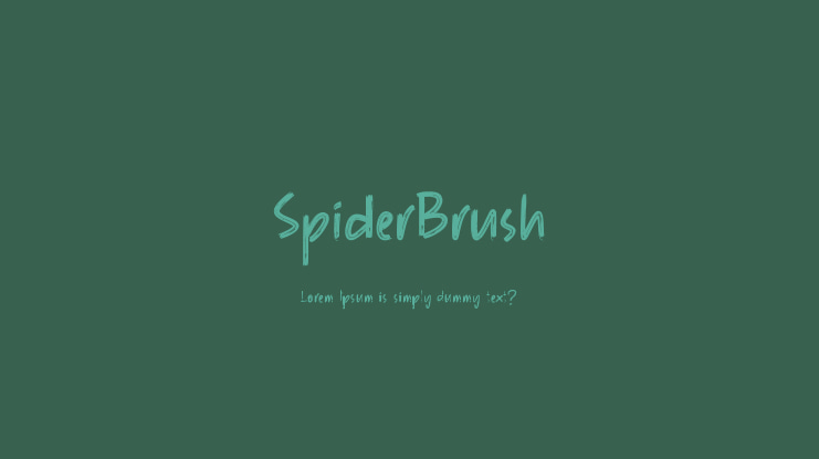 SpiderBrush Font