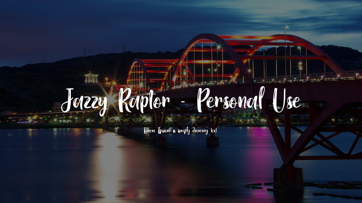 Jazzy Raptor - Personal Use Font