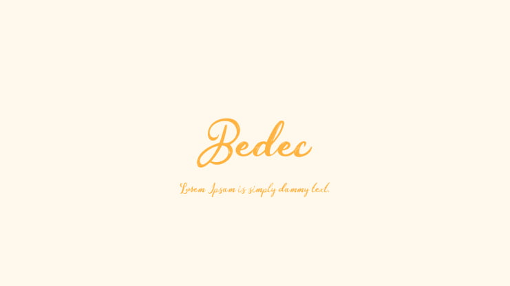 Bedec Font