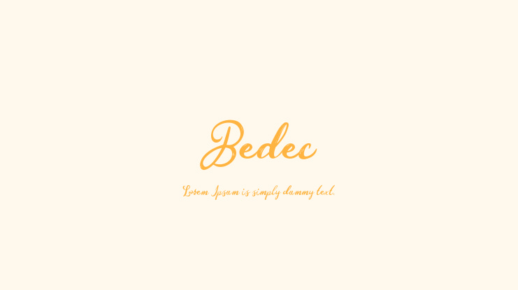 Bedec Font