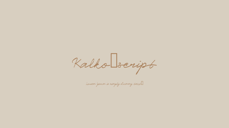 Kalko_script Font
