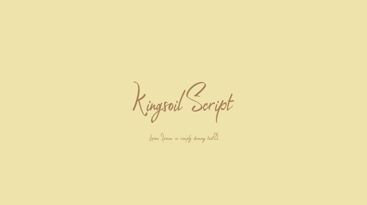 Kingsoil Script Font