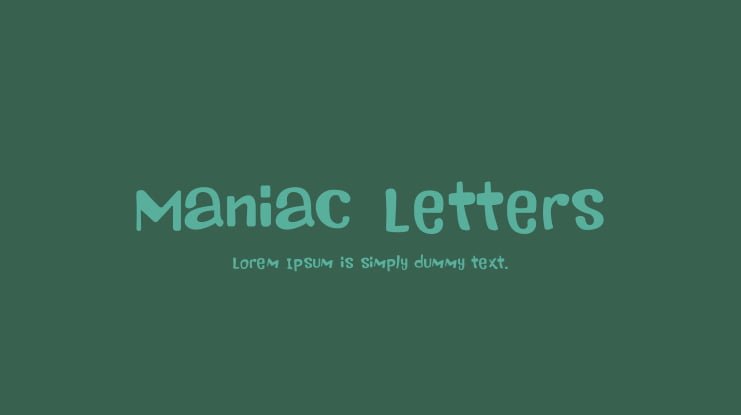 Maniac Letters Font