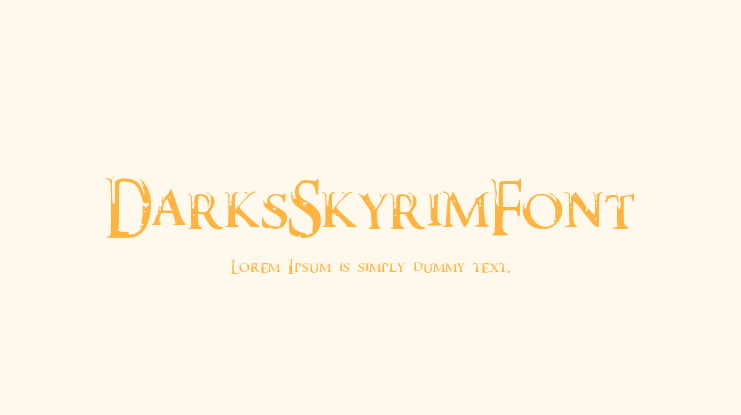 DarksSkyrimFont Font