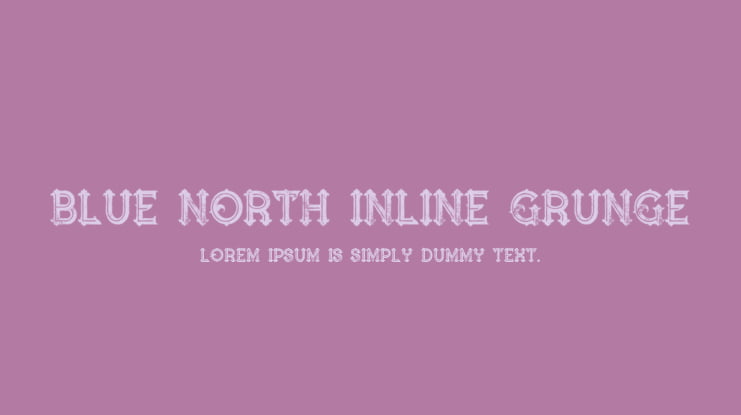 Blue North Inline Grunge Font