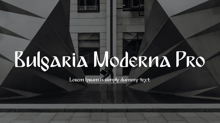 Bulgaria Moderna Pro Font