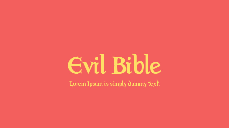 Evil Bible Font