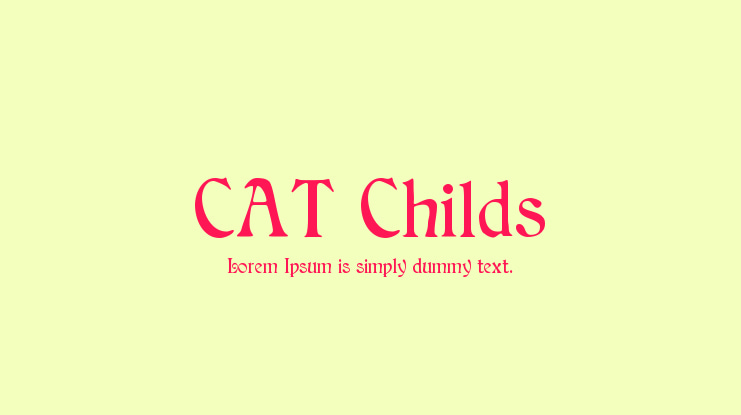 CAT Childs Font