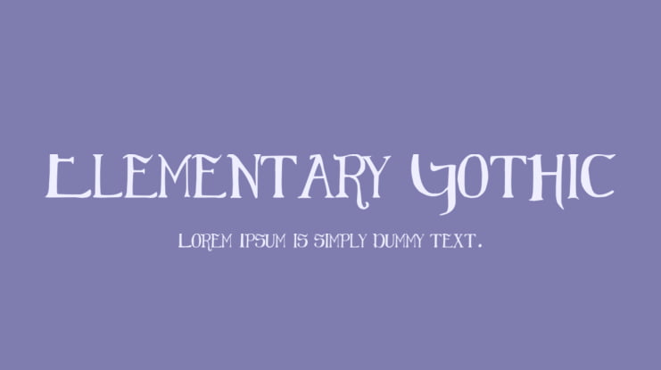 Elementary Gothic Font Family