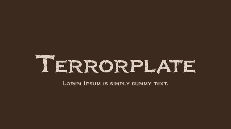 Terrorplate Font