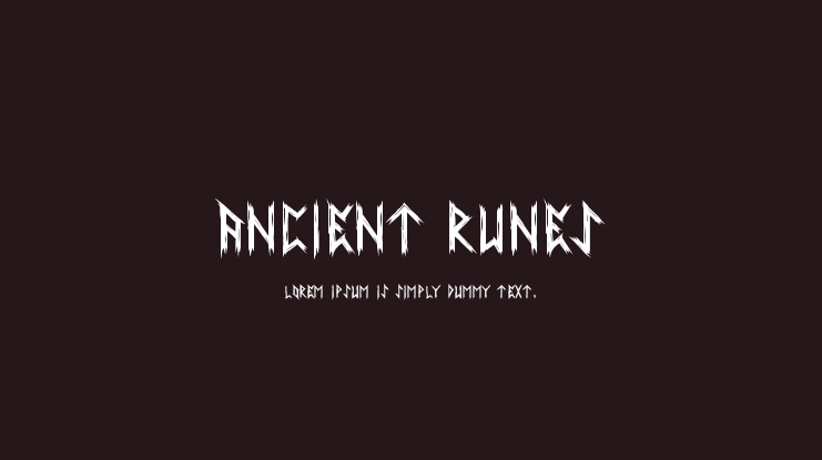 Ancient Runes Font
