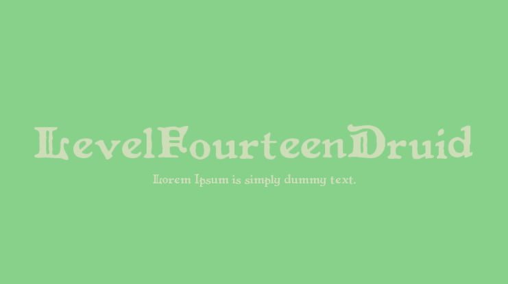 LevelFourteenDruid Font