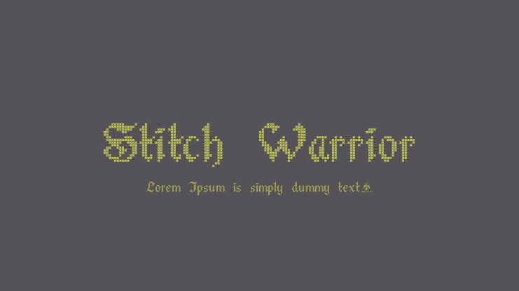 Stitch Warrior Font