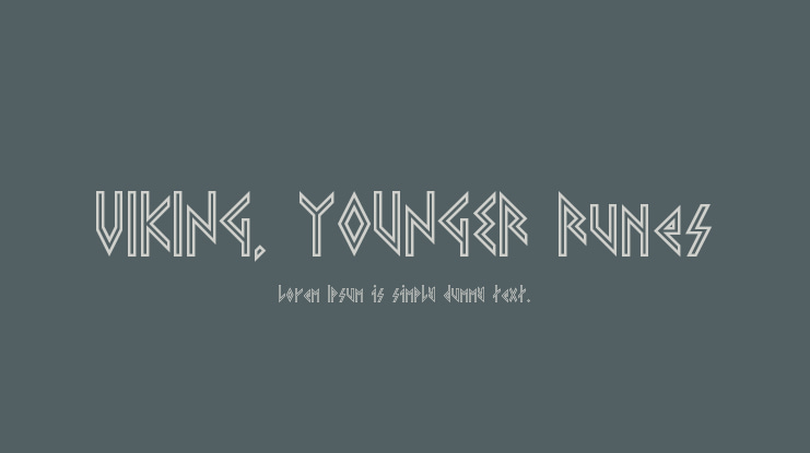 VIKING, YOUNGER Runes Font Family