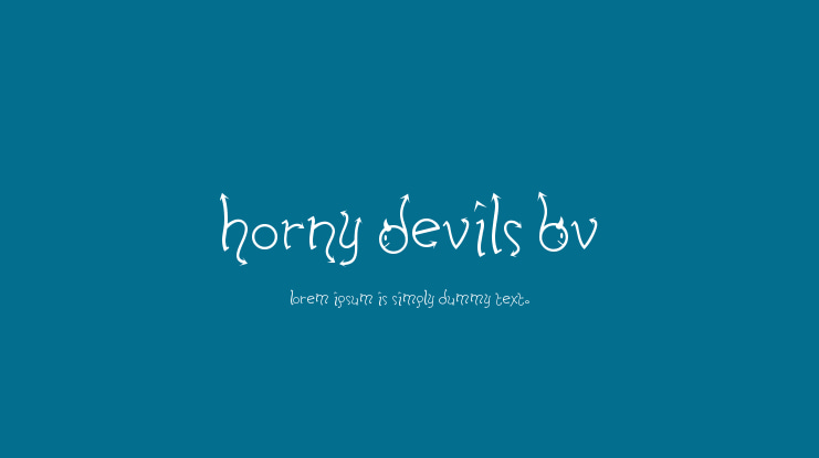 Horny Devils BV Font