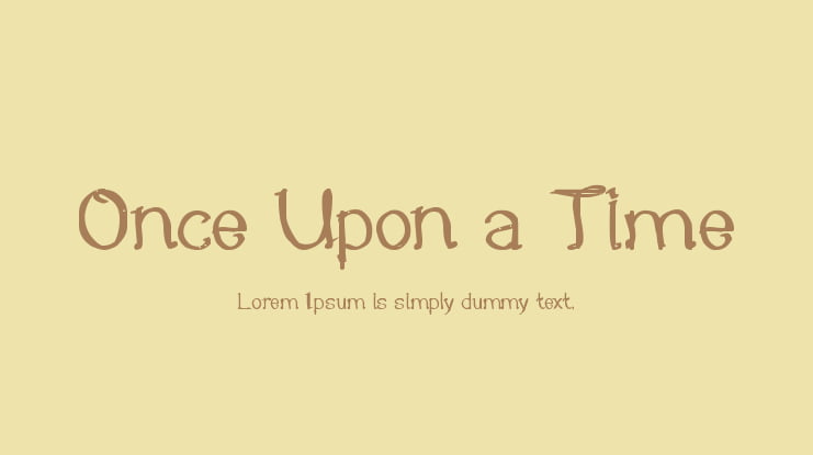 Once Upon a Time Font Family