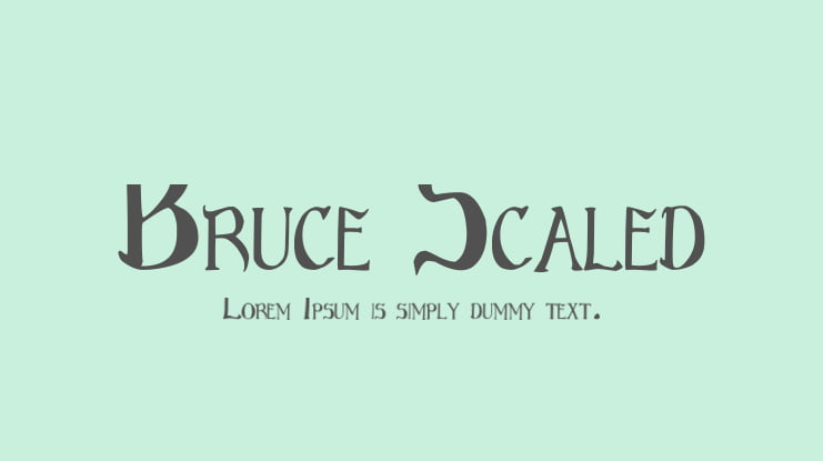 Bruce Scaled Font Family