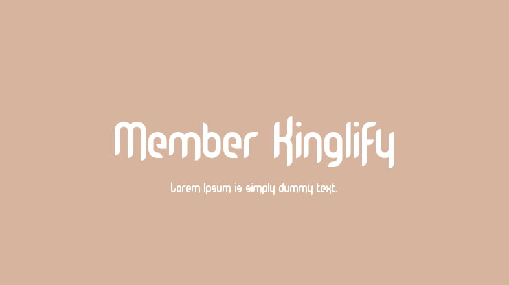 Member Kinglify Font