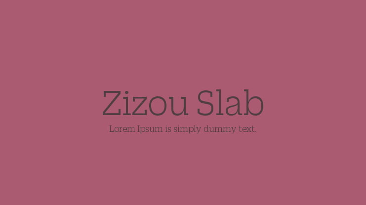 Zizou Slab Font