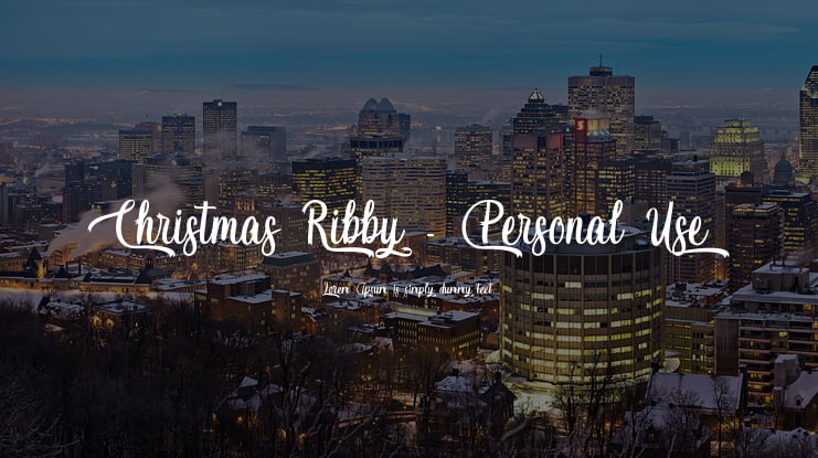Christmas Ribby - Personal Use Font
