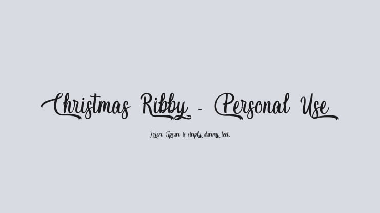 Christmas Ribby - Personal Use Font