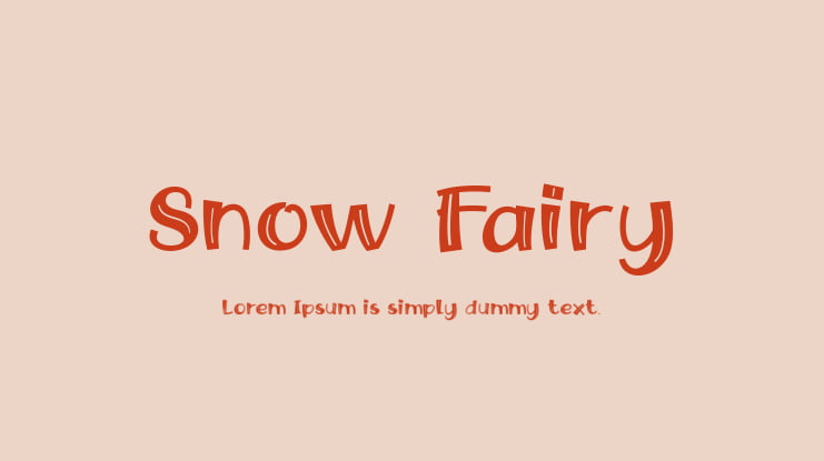 Snow Fairy Font
