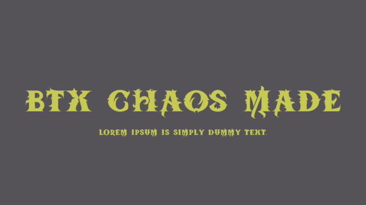 BTX-Chaos-Made Font Family