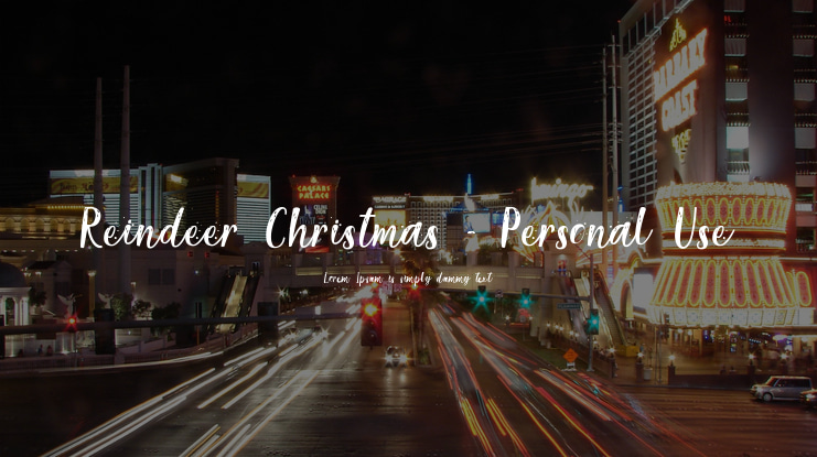 Reindeer Christmas - Personal Use Font