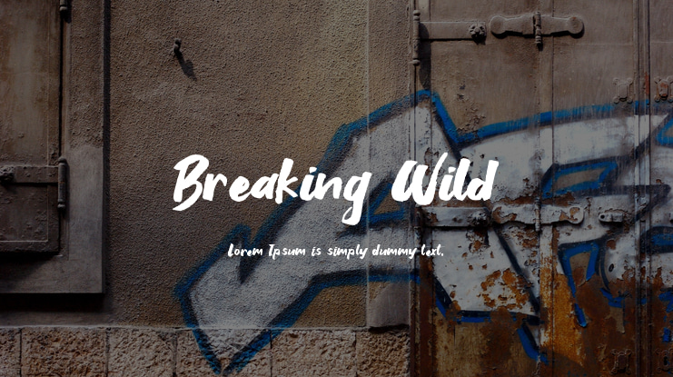 Breaking Wild Font