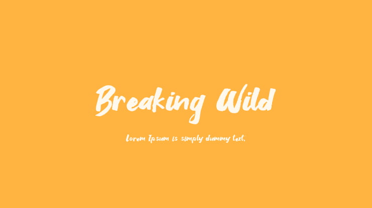 Breaking Wild Font