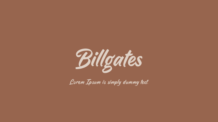 Billgates Font