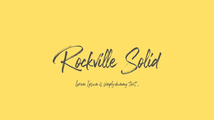 Rockville Solid Font