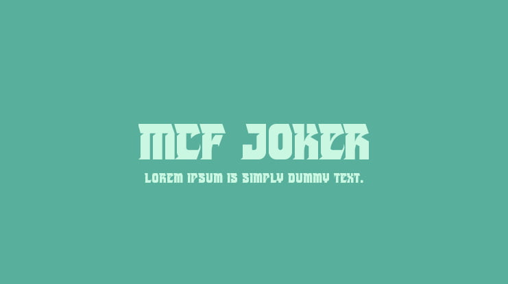 MCF Joker Font