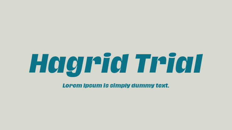 Hagrid Trial Font Family