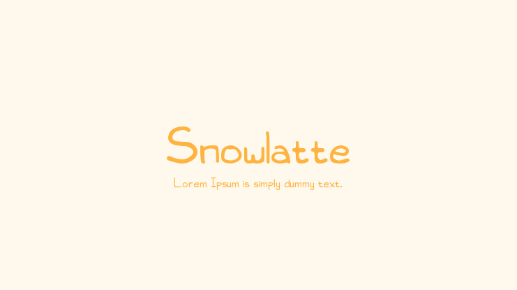 Snowlatte Font