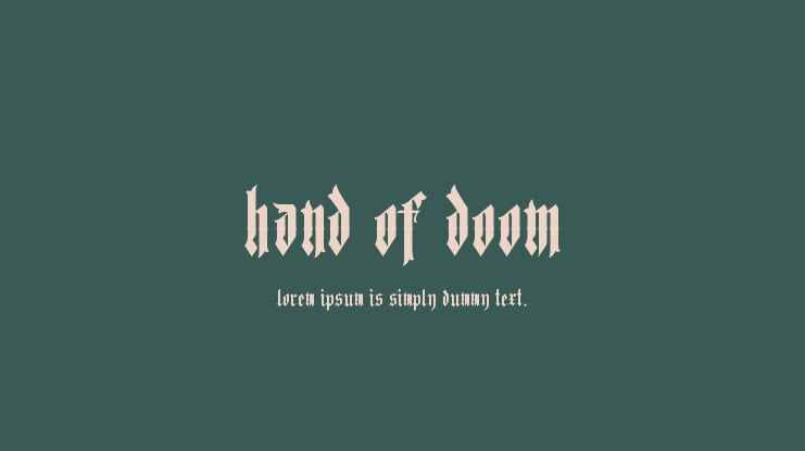 Hand of Doom Font