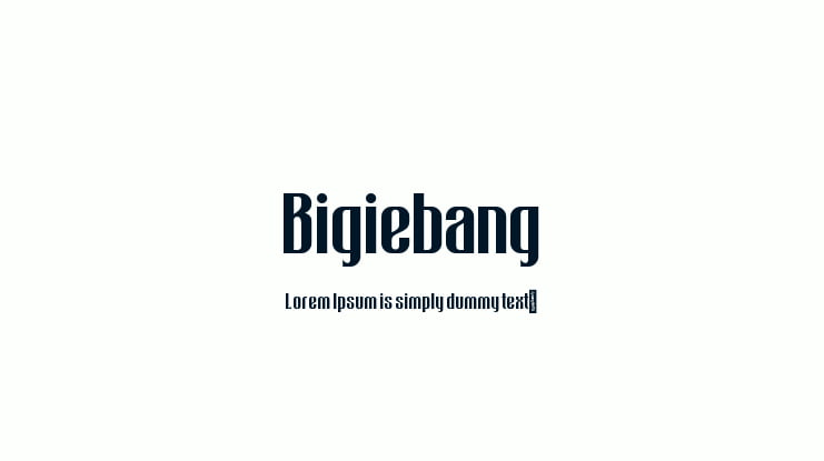 Bigiebang Font