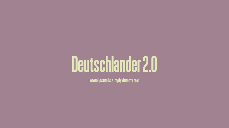 Deutschlander 2.0 Font
