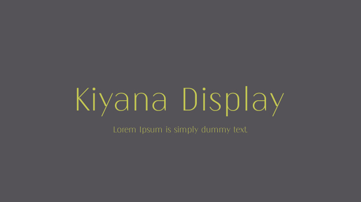 Kiyana Display Font