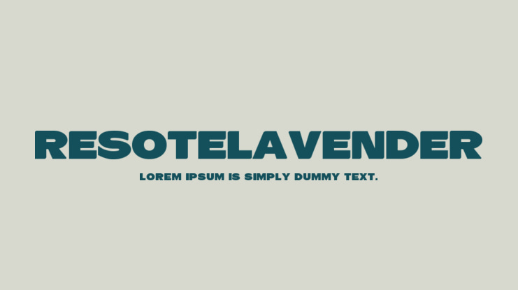 ResotELavender Font Family
