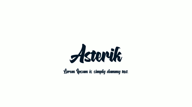 Asterik Font