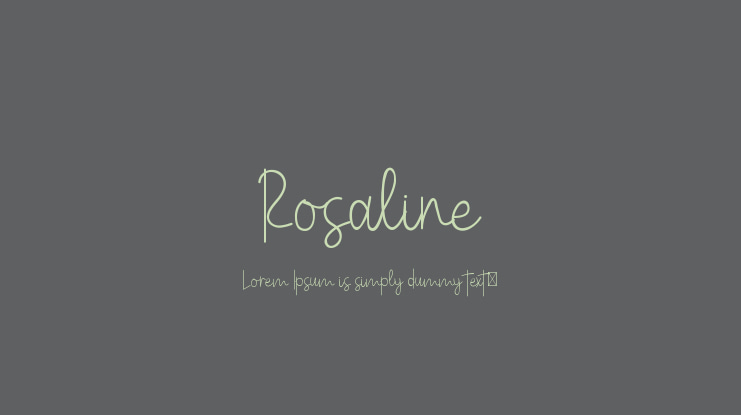 Rosaline Font